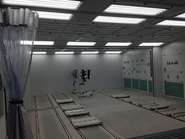 Sheet metal spray line w