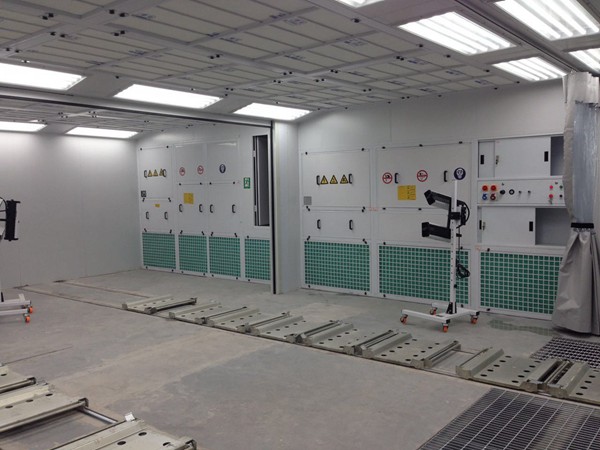 Sheet metal spray line w