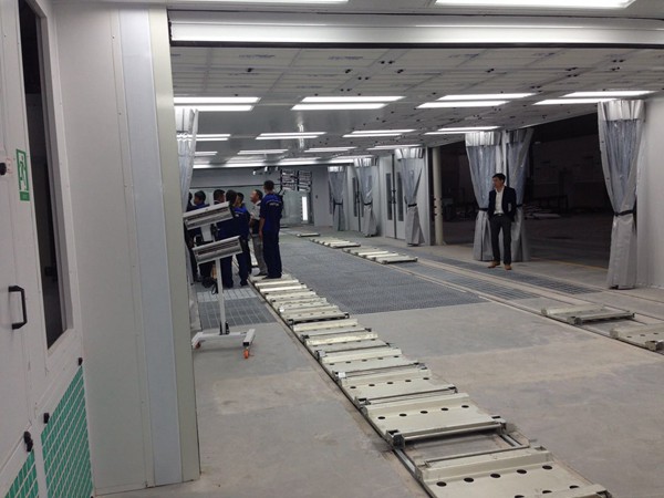 Sheet metal spray line w