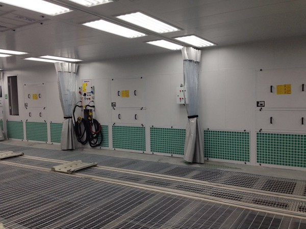 Sheet metal spray line w